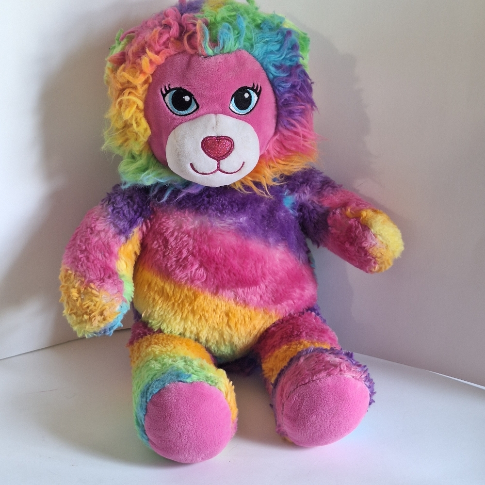 Build A Bear Workshop Color Craze Rainbow Lion 16 In Plush Preowned GUC